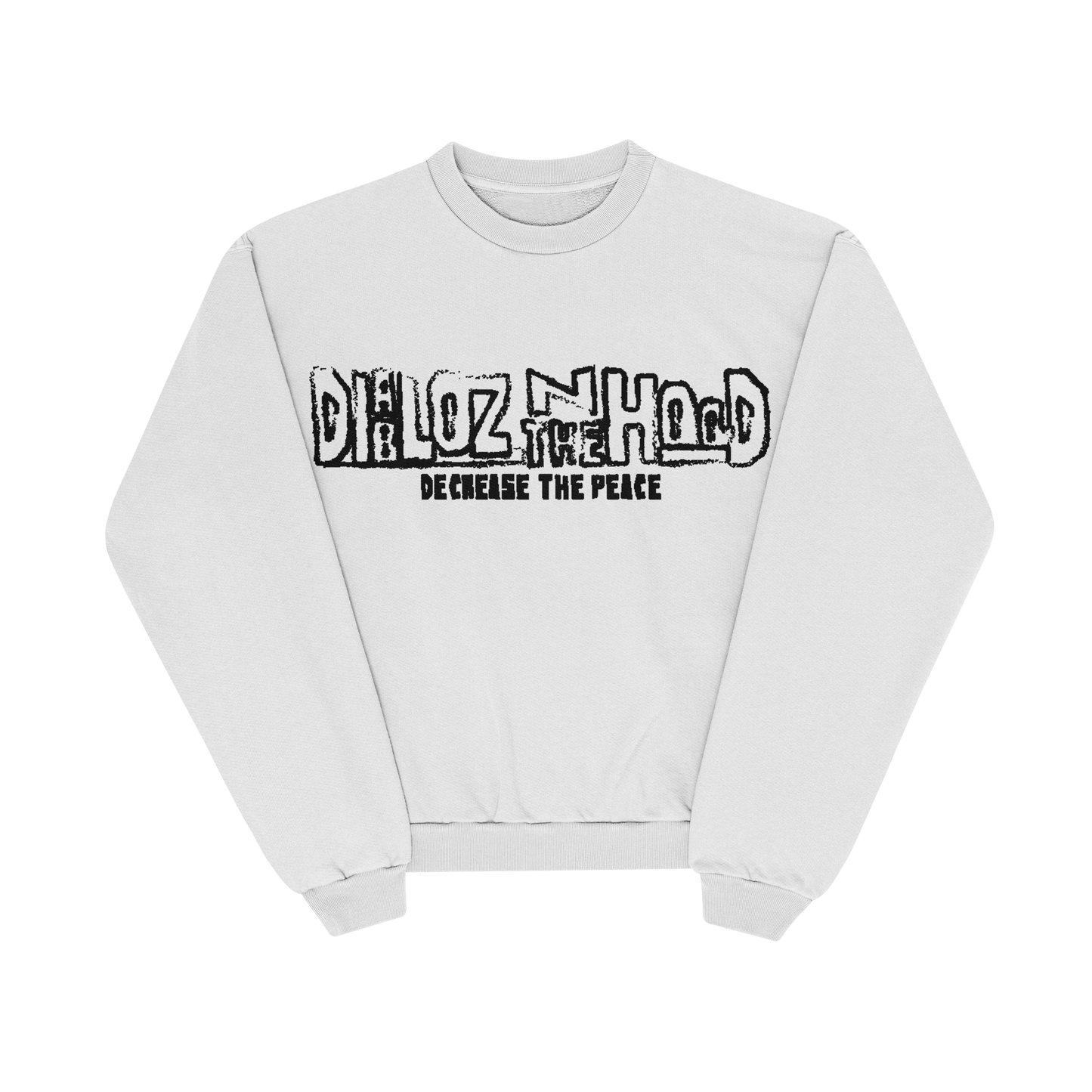 white diabloz in the hood crewneck